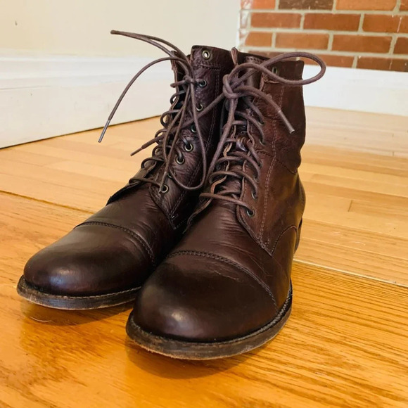 Nice! $428 Women's FRYE Sabrina 6G Lace-up LEATHER BOOTS Size 8 - Picture 9 of 16